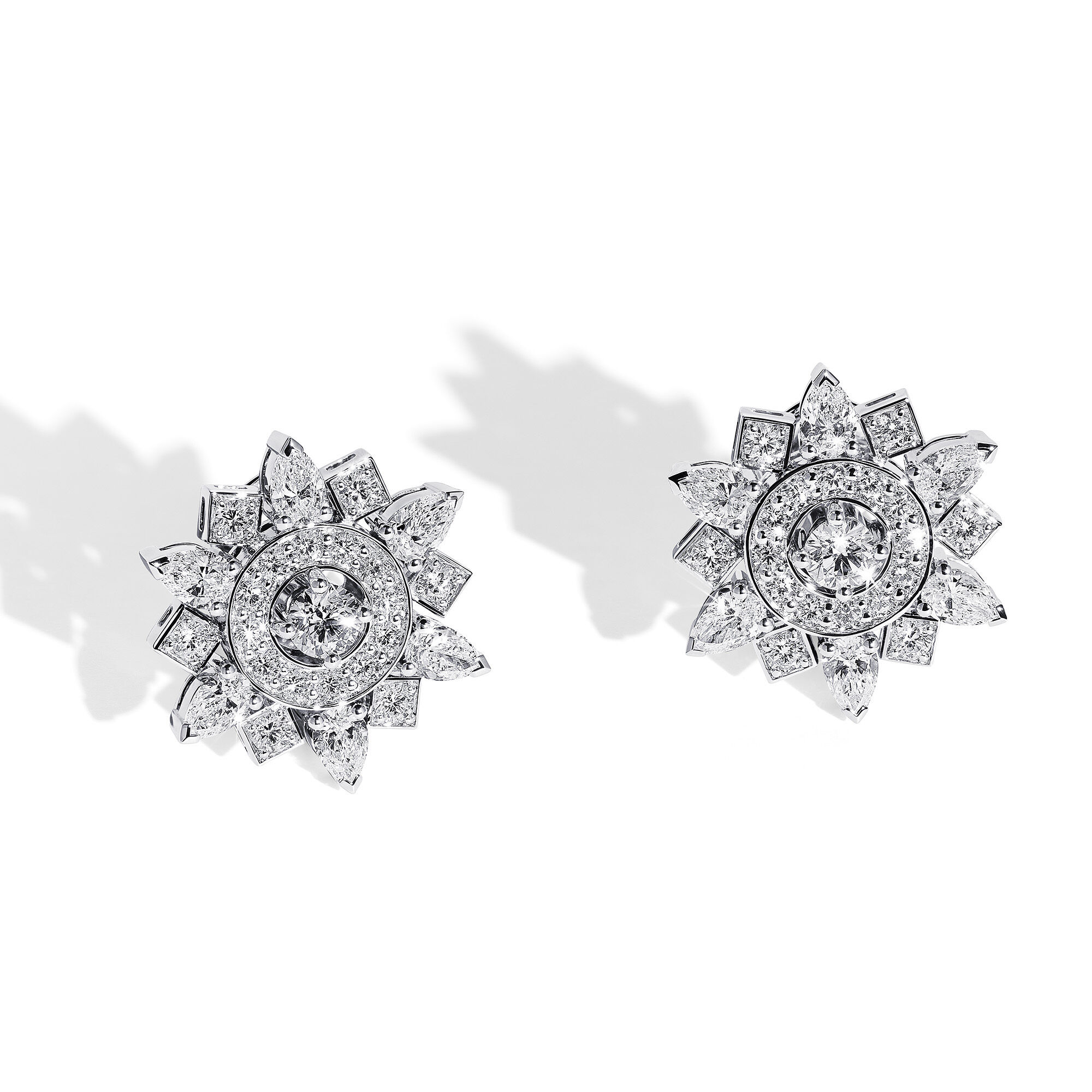 White gold post earrings sale